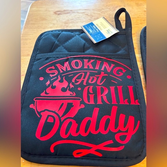 Handmade Fathers Day Pot Holder Set of 2 - Picture 3 of 3